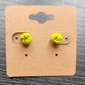 Free w/purchase Knot Ball Clay Stud Earrings